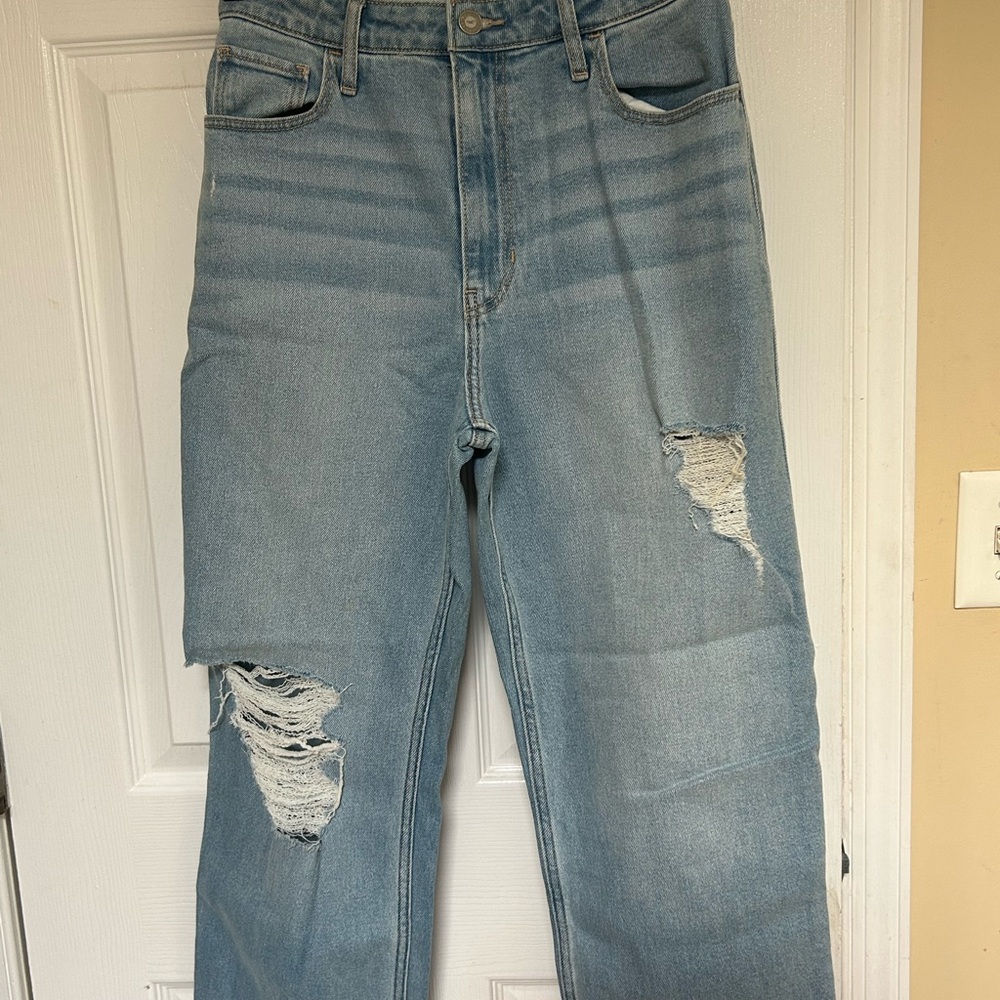 Hollister Light Blue Denim with Tan Label